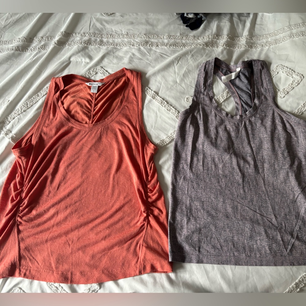 Athleta orange  and pink Sleeveless Tank Top